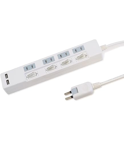 Amazon.co.jp: スタイルド USB充電ポート付き 電源タップ USBポート2口